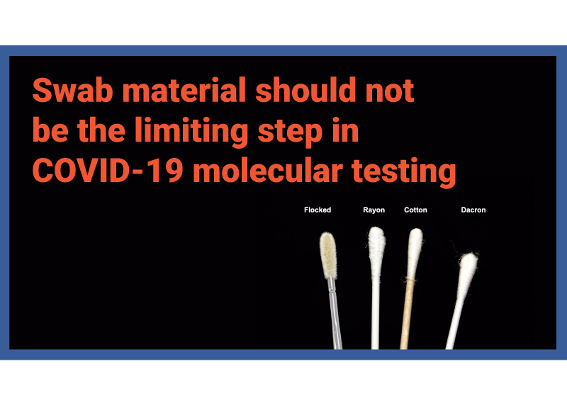 Swab material should not be the limiting step in COVID19 molecular